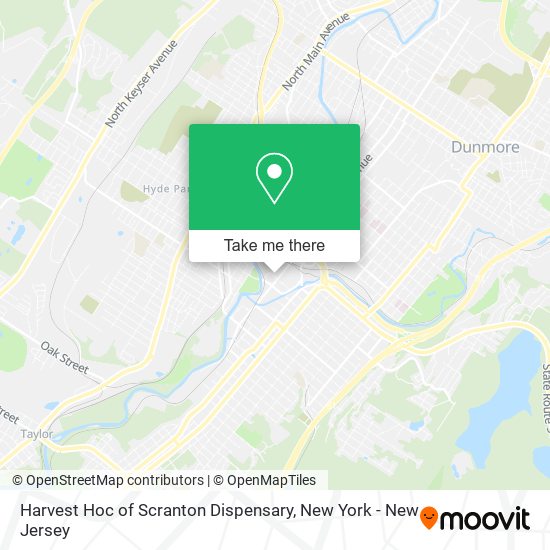 Mapa de Harvest Hoc of Scranton Dispensary