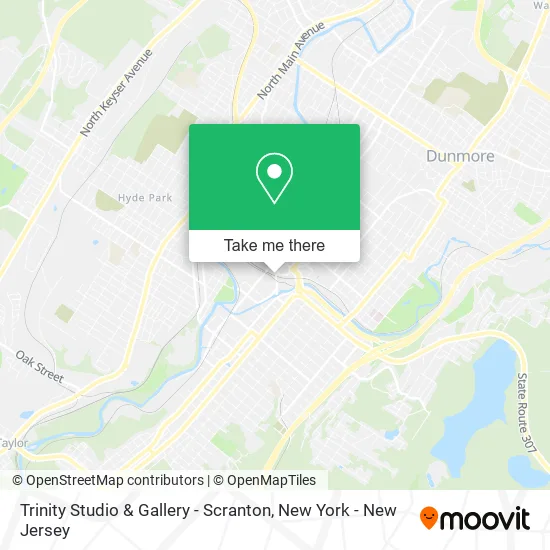 Trinity Studio & Gallery - Scranton map