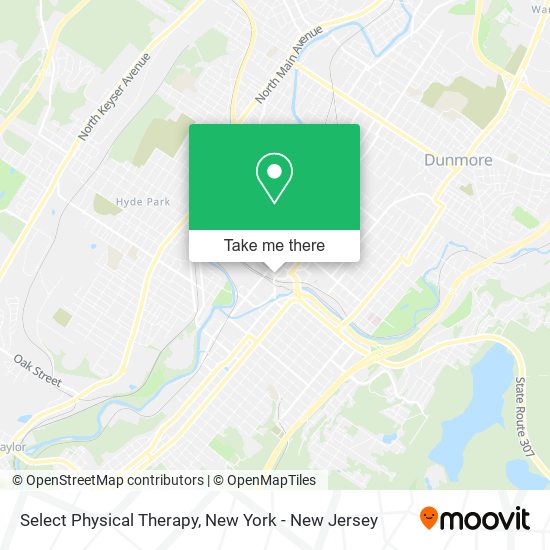 Mapa de Select Physical Therapy