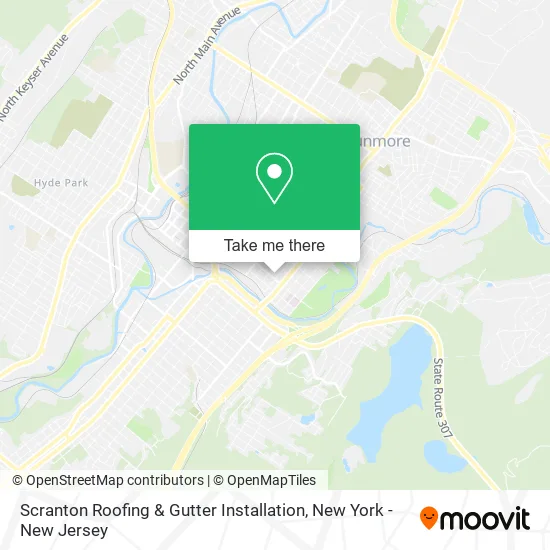 Scranton Roofing & Gutter Installation map