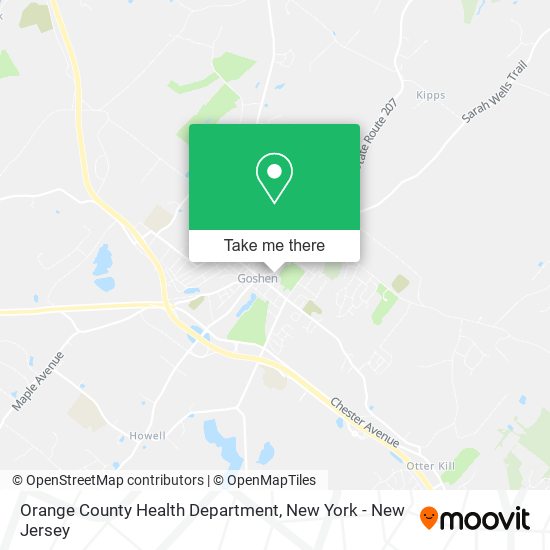 Orange County Health Department map
