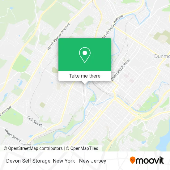 Devon Self Storage map