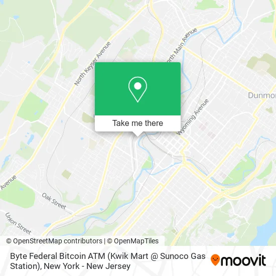 Byte Federal Bitcoin ATM (Kwik Mart @ Sunoco Gas Station) map