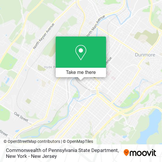 Mapa de Commonwealth of Pennsylvania State Department
