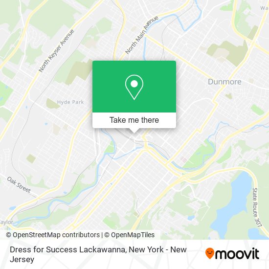 Dress for Success Lackawanna map