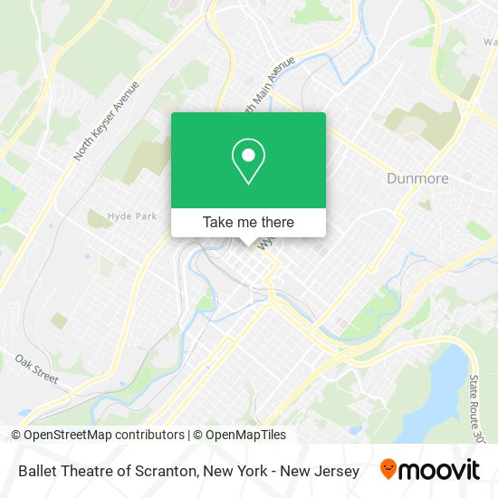Mapa de Ballet Theatre of Scranton