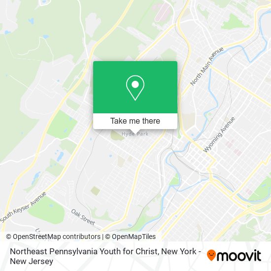 Northeast Pennsylvania Youth for Christ map