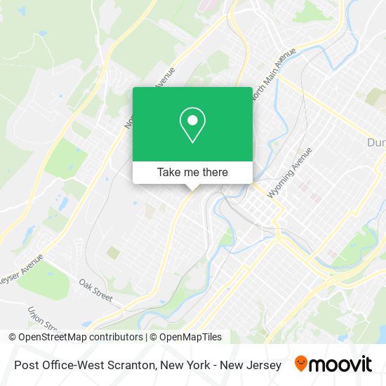 Post Office-West Scranton map