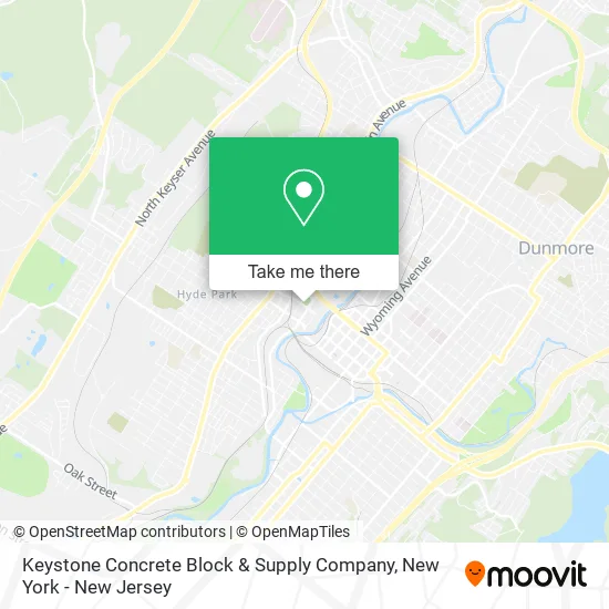 Mapa de Keystone Concrete Block & Supply Company