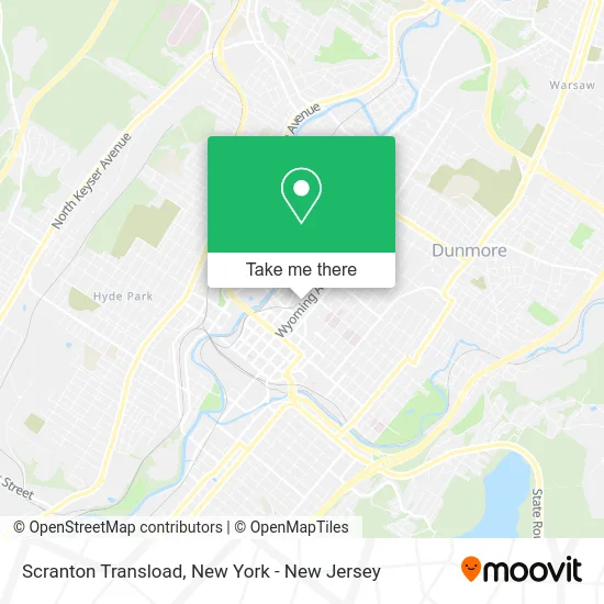 Scranton Transload map