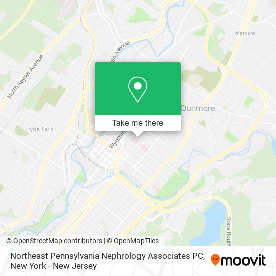 Mapa de Northeast Pennsylvania Nephrology Associates PC