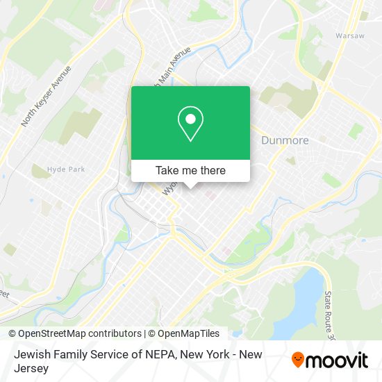 Jewish Family Service of NEPA map