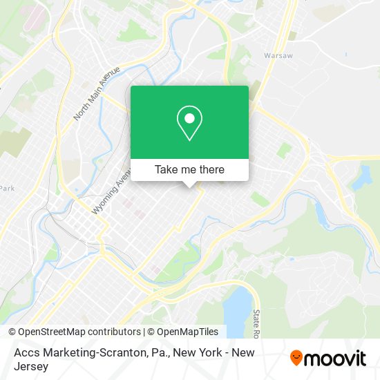 Accs Marketing-Scranton, Pa. map