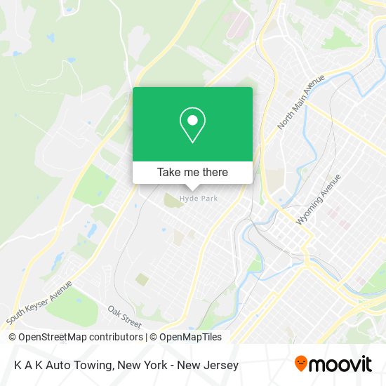 K A K Auto Towing map