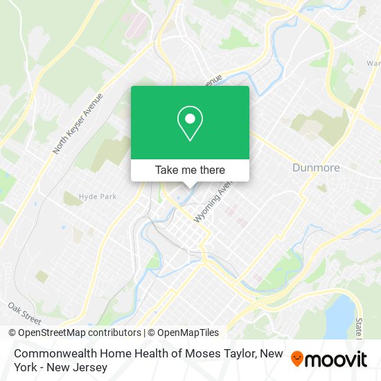 Commonwealth Home Health of Moses Taylor map