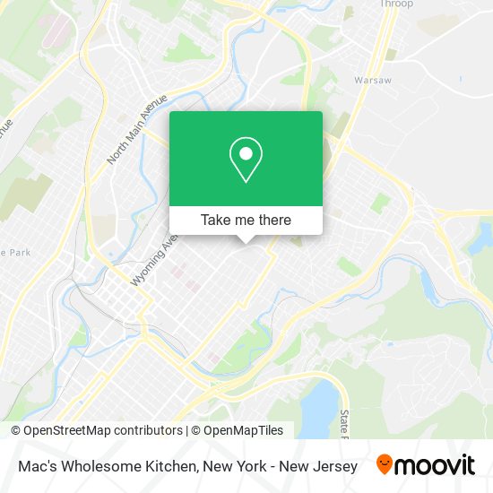 Mapa de Mac's Wholesome Kitchen