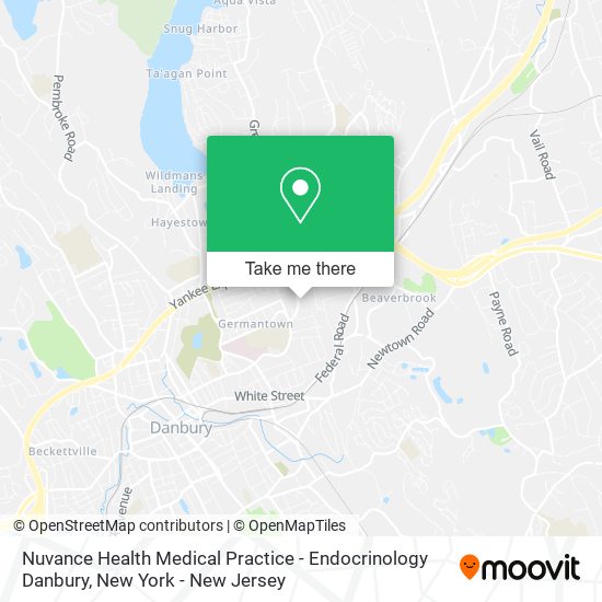 Mapa de Nuvance Health Medical Practice - Endocrinology Danbury