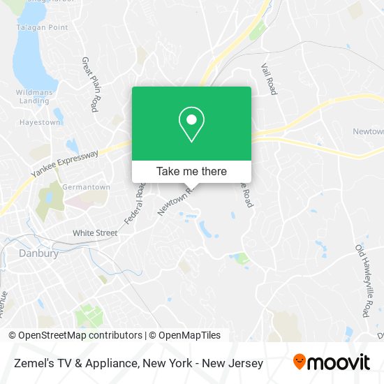 Zemel's TV & Appliance map