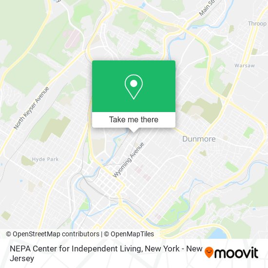 NEPA Center for Independent Living map