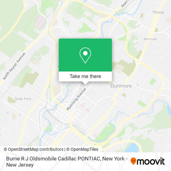 Burne R J Oldsmobile Cadillac PONTIAC map