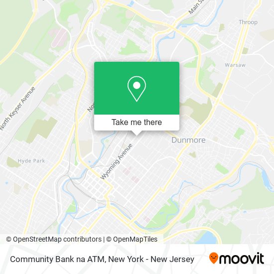 Mapa de Community Bank na ATM