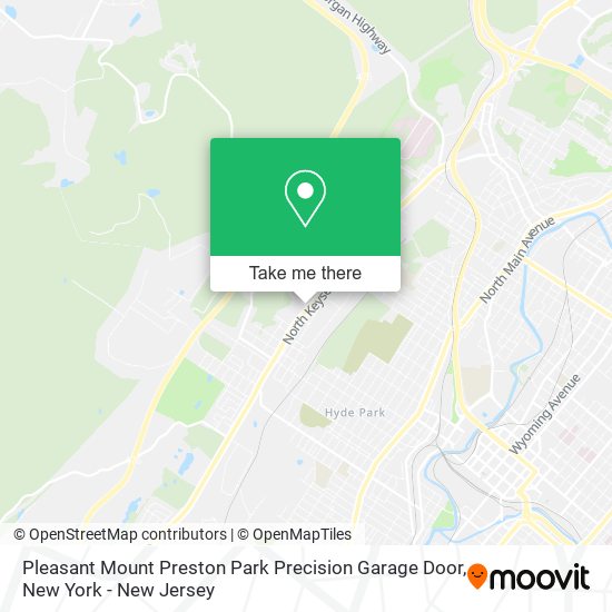 Mapa de Pleasant Mount Preston Park Precision Garage Door