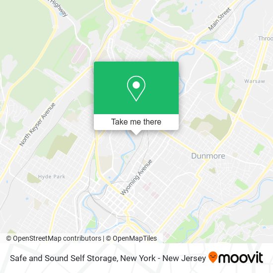 Mapa de Safe and Sound Self Storage