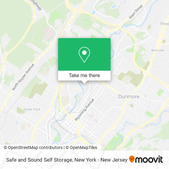 Safe and Sound Self Storage map