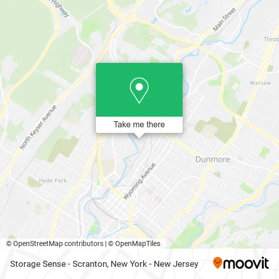 Storage Sense - Scranton map