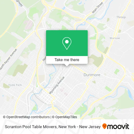 Scranton Pool Table Movers map