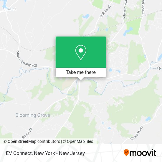 EV Connect map