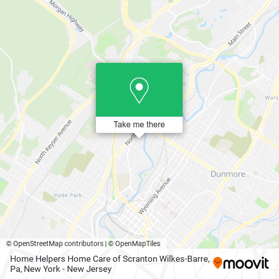 Home Helpers Home Care of Scranton Wilkes-Barre, Pa map