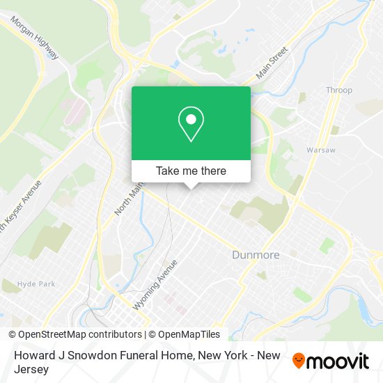 Howard J Snowdon Funeral Home map