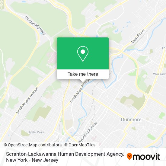 Mapa de Scranton-Lackawanna Human Development Agency