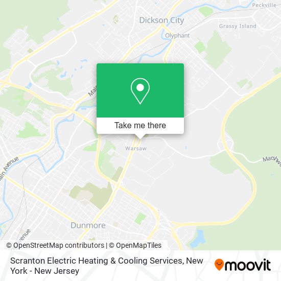 Scranton Electric Heating & Cooling Services map