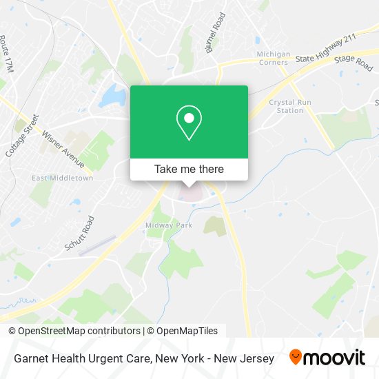 Garnet Health Urgent Care map