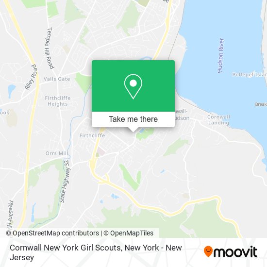 Cornwall New York Girl Scouts map