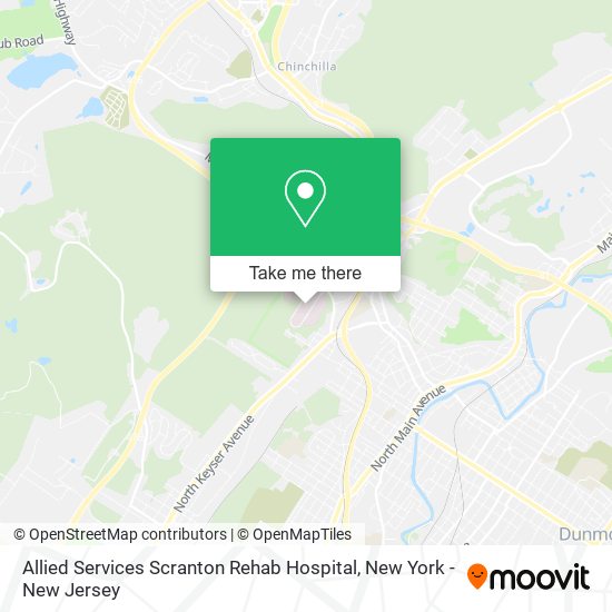 Mapa de Allied Services Scranton Rehab Hospital