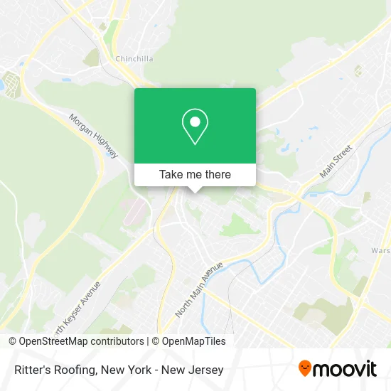 Ritter's Roofing map