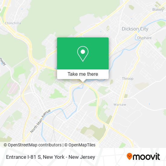 Mapa de Entrance I-81 S