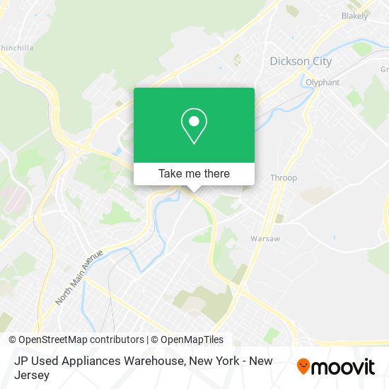 JP Used Appliances Warehouse map