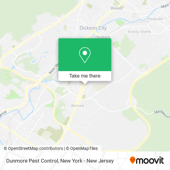 Dunmore Pest Control map