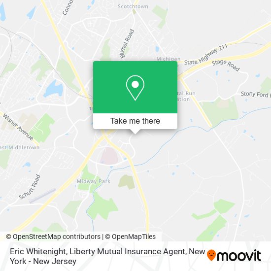 Mapa de Eric Whitenight, Liberty Mutual Insurance Agent