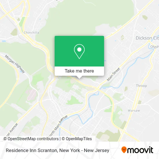 Residence Inn Scranton map