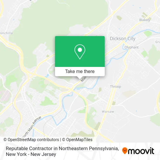 Reputable Contractor in Northeastern Pennsylvania map