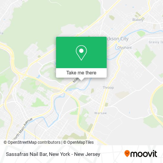 Mapa de Sassafras Nail Bar