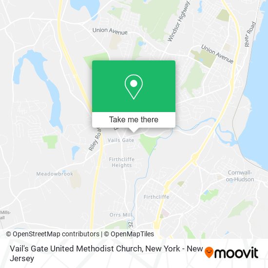Vail's Gate United Methodist Church map