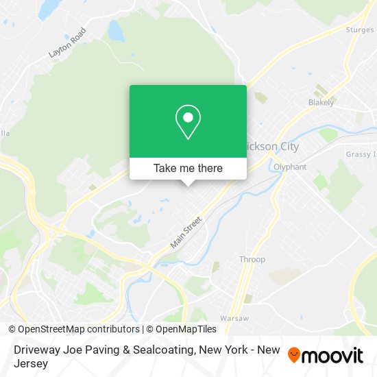 Mapa de Driveway Joe Paving & Sealcoating