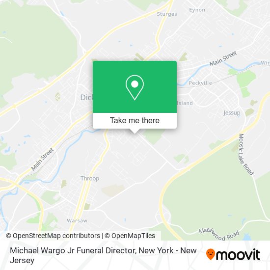 Michael Wargo Jr Funeral Director map