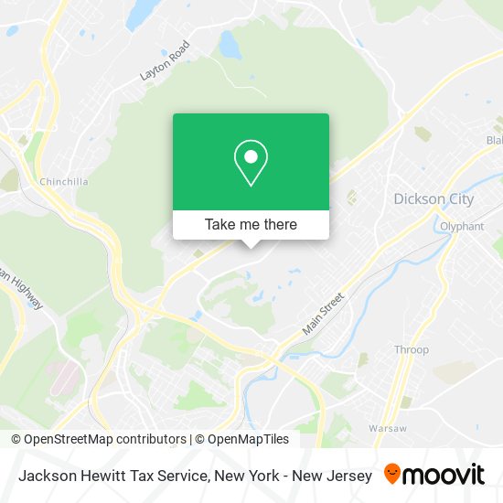 Jackson Hewitt Tax Service map